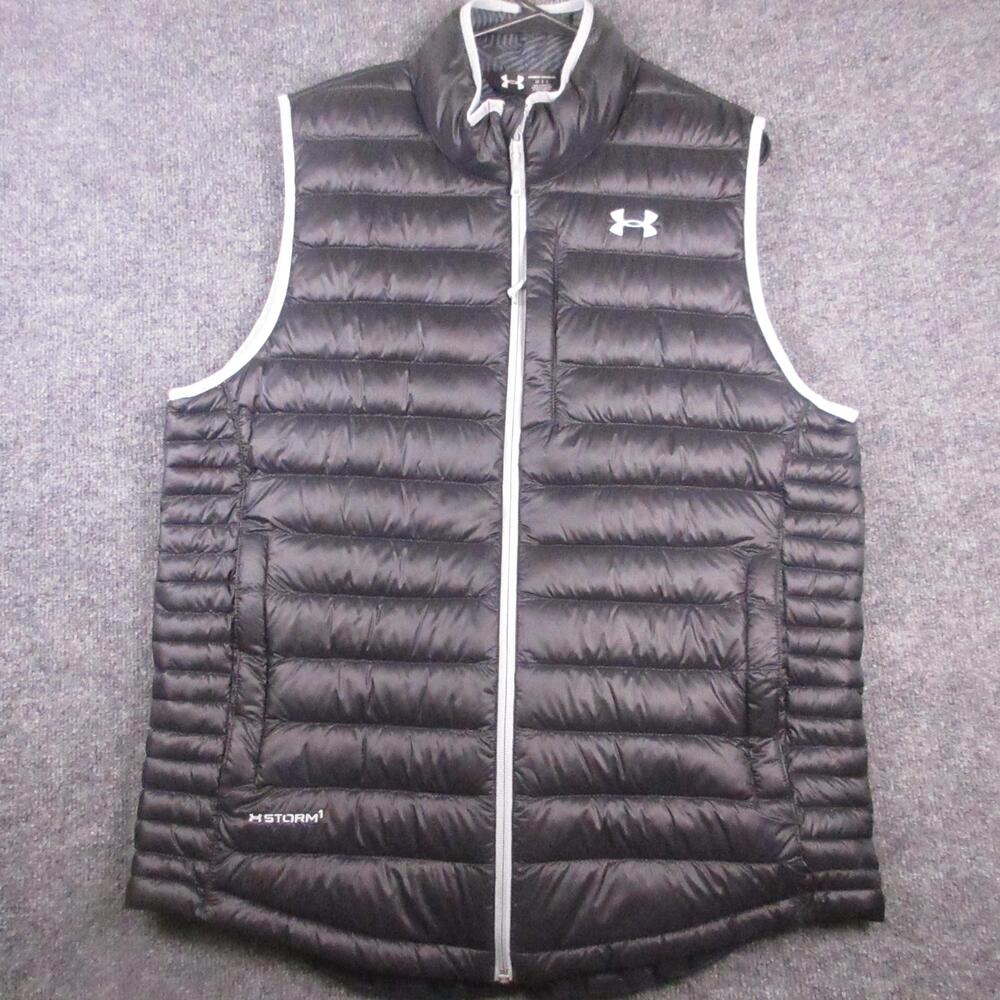 Under Armour Vest Mens Large Black Storm1 ColdGear Primaloft Puffer Insulated